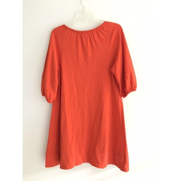 By Anthropologie | Anais Tunic Womens XS Orange Oversized NeckTie Pullover Dress - Picture 5 of 11